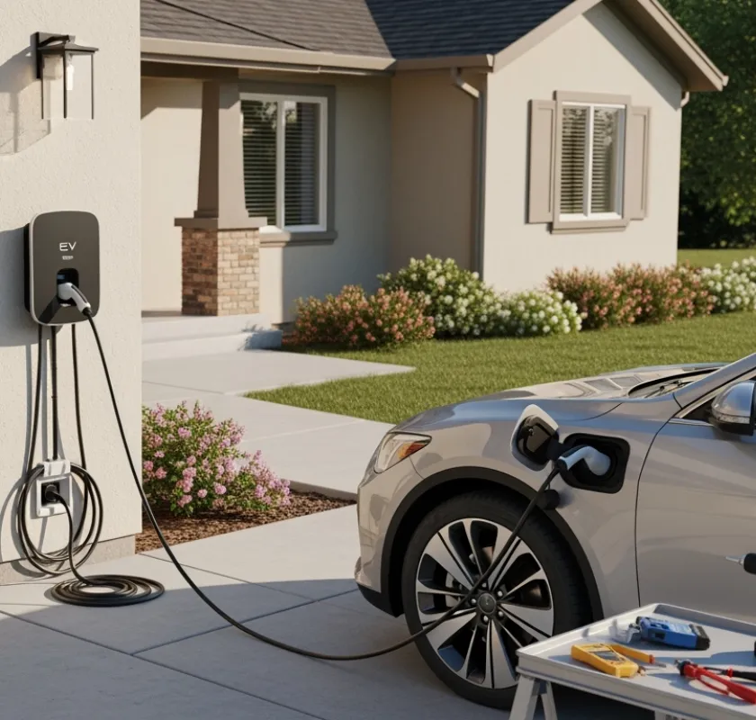Level 2 home EV charger installation